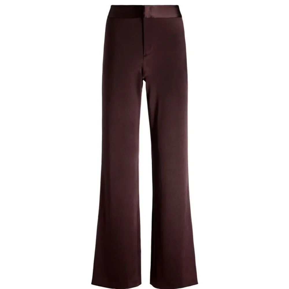 Alice + Olivia Women's JC WIDE LEG SIDE SLIT PANT Pants size 8  $395 - Picture 2 of 8
